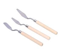 CHICIRIS 3Pcs Palette Knife Set, Durable Stainless Steel Blades, Versatile Paint Scraper for Oil Painting, Acrylic Art, Wooden Handles, Perfect for Artists