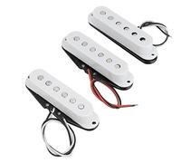 CHICIRIS 3Pcs Single Coil Pickups for Electric Guitar, Wax Encapsulated Noise Reduction Pickup Set with Magnetic Field Calibration, for Left Right Hand Guitar Replacement Parts
