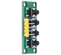 CHICIRIS 4 Pin Keyboard Module, 4 Independent Buttons Keypad Control Switch with Mounting Holes for Student Class Design Graduation Project Experiment