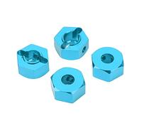 CHICIRIS 4Pcs 12mm Hex Wheel Hubs Nuts, Aluminum Alloy RC Wheel Hex Hubs Drive Adapter with High Accuracy, for 1/10 RC Car Such As Senton Granite Big Rock Typhon (Blue)