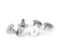 CHICIRIS 50Pcs 14mm Round Magnetic Snaps Fastener, Copper Metal Button Buckle for Clothes Bags DIY, with Bright White Bronze Color Options (Diameter 1.4CM Bright White)