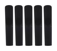 CHICIRIS 5PCS Clarinet Reeds, 2.5 Strength Resin Digital Made No Sanding Rich Sound, Beginner Clarinet Reeds with Individual Guard, for Practice Performance Concerts Beginners (Black)