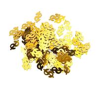 CHICIRIS 60g Dollar Shield Form -kunfetti Party Decorations for Wedding PVC, Gold Color, Birthday Party Accessories (Golden dollar sign)