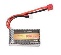 CHICIRIS 7.4V 2S 25C 850mAh LiPo Battery, RC Truck Lithium Battery with T Plug, for XLH Q903 Q901 Q902 1/16 2845 Brushless RC Racing Truck
