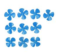 CHICIRIS 80mm 4 Blades Propeller Durable High Thrust Rotation for Toy Model Accessories with 2mm Hole, 10Pcs Plastic Propeller for Remote Control Car Model (Blue)