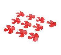 CHICIRIS 80mm 4 Blades Propeller Durable High Thrust Rotation for Toy Model Accessories with 2mm Hole, 10Pcs Plastic Propeller for Remote Control Car Model (Red)