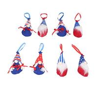 CHICIRIS 8pcs Patriotic Independence Day Gnome Doll, Plush Cloth Decor with Classic Holiday Elements, for Home Party Decoration Gifts