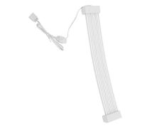 CHICIRIS 8Pin to 2x8Pin PSU Cable Extension, Flexible and Durable 5V ARGB Sync Cable Designed for PC Systems, 260mm Length, Silicone Material, 1 Unit (White Head)
