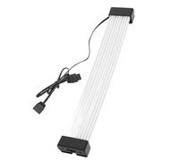 CHICIRIS 8Pin to 2x8Pin PSU Cable Extension, Flexible and Durable 5V ARGB Sync Cable Designed for PC Systems, 260mm Length, Silicone Material, 1 Unit (Black Head)