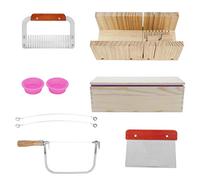 CHICIRIS 9PCS Silicone Soap Molds Kit, Wire Cutter with Scale Marks for DIY Soap Candle Cake Bread Chocolate Making, Multi Function Reusable Easy Non Stick