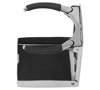 CHICIRIS Adjustable Cup Holder, Stainless Steel Folding Drink Holder, 95 X 102 X 20mm with 79mm Max Grip, Mount Cup Stand for Boat Yacht Car Use