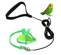 CHICIRIS Adjustable Pet Bird Harness Leash Soft Premium Fabrics Easy to Wear Fine Crafted for Monk Parrots Lovebird - 6.6ft Traction Rope for Bird Walking