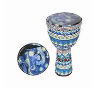 CHICIRIS African Hand Drum, 8 Inch Traditional Pattern Djembe, Lightweight PVC ABS Construction, Portable Percussion Instrument for Kids and Adults, with Carrying Band (3)