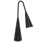 CHICIRIS Agogo Bell Metal Hand Held Latin Percussion Instrument with Plastic Rod Binaural Clapper Design Black for Salsa Rhythm Practice Music Class Beginners