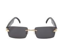 CHICIRIS AI Smart Sunglasses, 180mAh Li Battery Real -time -translation Glasses Several Languages for the Daily Language Call (Gold Gray)