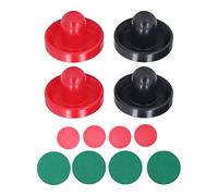 CHICIRIS Air Hockey Pushers 96mm Set with 64mm Pucks | ABS Plastic Pusher Pads, Compatible with Standard Tables, Smooth Green Slider, 12-Piece Kit, Durable Game Accessories