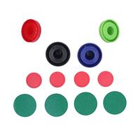 CHICIRIS Air Hockey Pushers 96mm Set with 64mm Pucks | ABS Plastic Pusher Pads, Compatible with Standard Tables, Smooth Green Slider, 12-Piece Kit, Durable Game Accessories