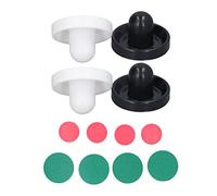 CHICIRIS Air Hockey Pushers 96mm Set with 64mm Pucks | ABS Plastic Pusher Pads, Compatible with Standard Tables, Smooth Green Slider, 12-Piece Kit, Durable Game Accessories