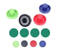 CHICIRIS Air Hockey Pushers 96mm Set with 64mm Pucks | ABS Plastic Pusher Pads, Compatible with Standard Tables, Smooth Green Slider, 12-Piece Kit, Durable Game Accessories