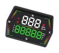CHICIRIS Auto Brightness Head-Up Display GPS Speedometer with Fatigue Reminder for Vehicles Easy Installation 135g Black