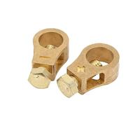 CHICIRIS Battery Terminal Connector Copper Brass Battery Terminal Clamp 2PCS 16 to 18mm ID 10mm Screw Easy Install Rust Protection for Ships RVs Trucks Cars