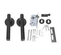 CHICIRIS Bedroom Lock Set, Solid Knob Door Handle Lock with Silent Bearings and Thickened Reinforcement Plate, for Bedroom Bathroom Hotel Office Interior Doors