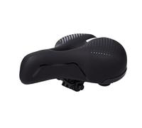 CHICIRIS Bike Seat, Comfortable Padded Bicycle Saddle with Shock Absorbing Ball and Airflow Vent, Reflective Design for Women Men Outdoor Cycling, Black Silver