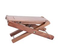 CHICIRIS Black Walnut Wood Guitar Foot Stool, 4-Level Height Adjustable | Folding Design for Portability, Solid Wood with Rivets, Fit for Guitar Practice and Performance