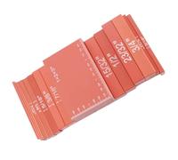 CHICIRIS Block with a Precise Scale Aluminum Set for Carpentry, 15 Pieces of Brilliant Block to Establish The Vane/Wing, Adapted to Projects (Orange)