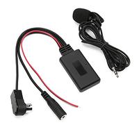 CHICIRIS Bluetooth AUX Cable Adapter, ABS Bluetooth 5.0 Car Audio Adapter with Microphone, Plug and Play Handsfree Calling Music Streaming, for Alpine CDA 9857R CDA 9886R 117Ri