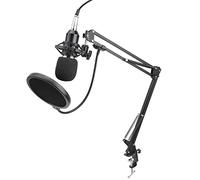 CHICIRIS BM800 Condenser Microphone, Studio Recording Kits with Adjustable Stand and Windshield, for V8 Sound Card Karaoke Broadcasting Stage TV
