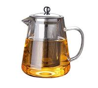 CHICIRIS Borosilicate Glass Teapot with Removable Stainless Steel Filter, for Blooming and Loose Leaf Tea, 450ml 750ml 950ml (As Shown)