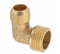 CHICIRIS Brass Air Compressor Elbow Fitting 90 Degree Connection for Different Diameter Pipes Suitable for Long-Term Use (1/2 * 3/8 with Chamfer)