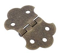 CHICIRIS Brass Plated Guitar Tailpiece String Mounting Ball End Anchor for 3 String Cigar Box Guitars No-Drill Safety Pre-Drilled Hinged Design with Reinforced Zinc Alloy Core Complete