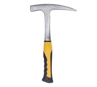 CHICIRIS Brick Hammer with Rubber Handle Impact Resistant Pointed Head (S)