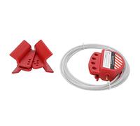 CHICIRIS Cable Lockout, Adjustable Design High Temperature Resistant Resistant Stainless Steel ABS Cable Lock, with 4 Safety Padlocks for Locking Valves in Complex Environments