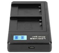 CHICIRIS Camera Dual Charger For NP-BN1, LCD Digital Charger with Safety Circuit Design, For Travelers, Plastic, Black