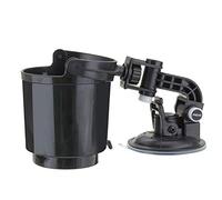 CHICIRIS Car Cup Holder, Adjustable Suction Cup Mount Stand for Beverage Drink Coffee Tea, with 85mm Inner Diameter, ABS Material, Black (Black)