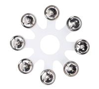 CHICIRIS Car Cymbal, Cymbal Ching Ring, Instant Tambourine Effect with 8 Pair Stainless Steel Jingle, for Hi Hats Crashes Rides and Stacks