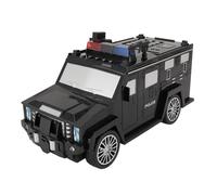 CHICIRIS Car Money Bank, Money Saving Tool Light Music Home Decoration Armored Car Piggy Bank Fingerprint Password for Birthday (Black)