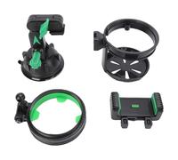 CHICIRIS Car Phone Holder Cup Holder 2 in 1, Nano Suction Cup Mount for Truck with 360° Rotation, 4-7.2 Inch Phone for Car (Short Rod - Green)