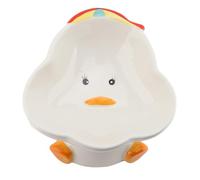 CHICIRIS Cartoon Animal Snack Bowl Cute Design Multifunctional Feeding Bowl for Pets 15.5x15x12.5cm Ceramic