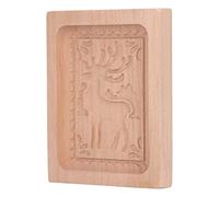 CHICIRIS Carved Wooden Cookie Mold for Gingerbread Biscuit Press Stamp Engraved Patterns Beech Wood 1 Unit (Type 3)