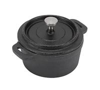 CHICIRIS, Cast Iron Pot with Lid Cast Iron Double Traditional Thickened for Slow Cooking, Roasts, Rice, Pasta, Soups (Diameter 10CM)