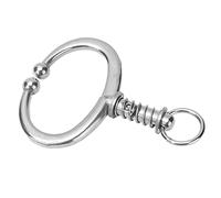 CHICIRIS Cattle Nose Ring, Stainless Steel Bull Nose Clamp with Spring for Farm, Safe Spherical Jaws No Punch Design for Cows Dairy Cows (Large W spring bull ring)