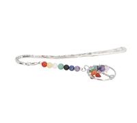 CHICIRIS Chakra Crystal Bookmark Vintage Decorative for Book Lovers and Students Zinc Alloy Metal Gift (Multicolor Clip)