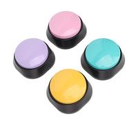 CHICIRIS Clear Sound 30 Second Record Dog Buttons for Pet Training Buzzer, 4pcs Lake Blue, Pink, Yellow, Purple