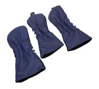 CHICIRIS Club Head Covers, Soft Plush Lining, Durable and Sun-Proof, for Wood Protection, 3 Count Set (Blue)