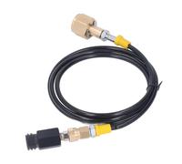 CHICIRIS CO2 Cylinder Refill Adapter with 60in Hose for Soda Machine Connector, Stainless Steel CO2 Adapter for Soda Maker Refilling, Suitable for Home Use (High Pressure Hose)