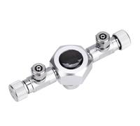CHICIRIS CO2 Splitter Valve, Multi Ways Distributor for Aquarium Fish Tank with Individual Needle Valves, Aluminum Alloy Stainless Steel Material, 2 3 4 5 6 Ways Optional (2 passes)